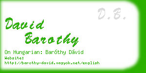 david barothy business card